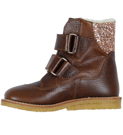 Angulus Winter Boots - Tex - Cognac w. Lining/Velcro