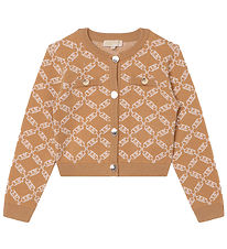 Michael Kors Cardigan - Skera - Prjónað - Dark Stone/Hvítt M. MS