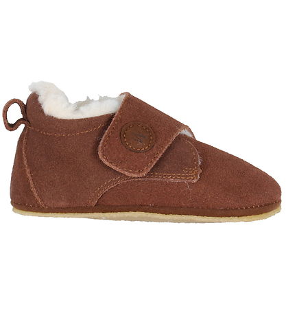 Wheat Leder-Krabbelschuhe Mit Futter - Taj - Kognac