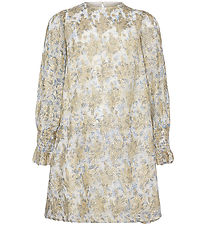 Filles Robe Sofie Schnoor - Blanc/Bleu Clair av. Or