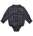 Petit by Sofie Schnoor Shirt Bodysuit L/æ - Blue Check