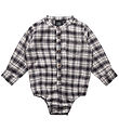 Petit by Sofie Schnoor Hemdbody L/æ - Grau Kariert