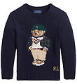 Polo Ralph Lauren Blússa - Prjónað - Dökkblátt M. Bangsi