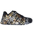 Skechers Shoes - Girls Uno Lite - Metallic Love - Black/Gold