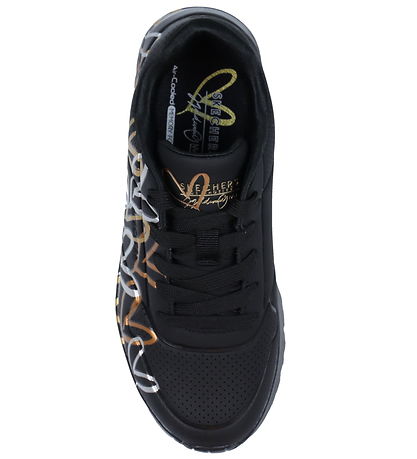 Skechers Schuhe - Mädchen Uno Lite - Metallic Love - Black/Gold