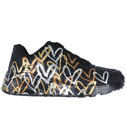Skechers Schuhe - Mädchen Uno Lite - Metallic Love - Black/Gold