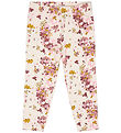 The New Siblings Leggings - TnsHerle - White Swan w. Flowers