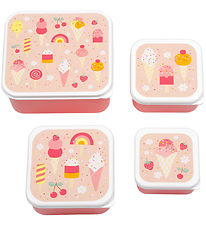 A Little Lovely Company Lunchbox Set - 4 pcs - Iceream