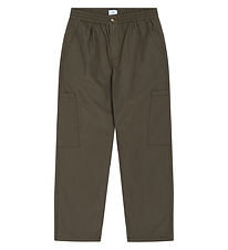 Grunt Buxur - Marquis Loose Tapered - Hergrænn
