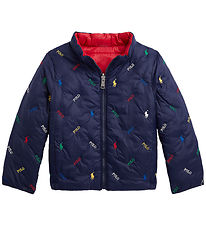 Polo Ralph Lauren Fóðraður jakki - Viðsnúanlegt - Rautt/Dökkblát