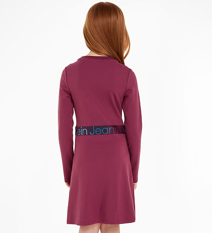 Calvin Klein Kleid - Amaranth m. Schwarz/Mehrfarbig