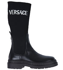 Versace Stígvél - Stígvélakálfur - Black/White/Palladium