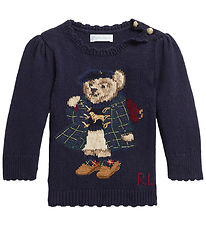 Polo Ralph Lauren Blússa - Prjónað - Dökkblátt M. Bangsi