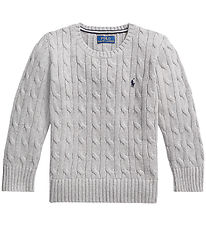 Polo Ralph Lauren Tröja - Stickad - Gråmelerad