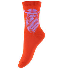 Danefæ Socks - DaneDanmark - Bright Red Freja