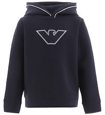 Emporio Armani Hættetrøje - Navy m. Logo