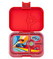 Yumbox Lunchbox w. 4 Rum - Bento Panino - Roar Red/Race Cars