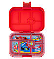 Yumbox Lunchbox w. 6 Rum - Bento Original - Roar Red - Race Cars