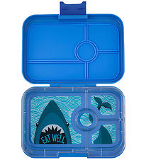 Yumbox Lunchbox w. 4 Rum - Bento Panino - Surf Blue - Shark Tray