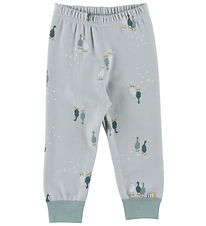 Joha Leggings - Uld/Bomuld - Dusty Grøn m. Gæs