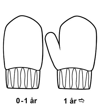 Hust and Claire Mittens - Wool - Flori - Tea Leaf