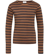 Grunt Blússa - Rib - Dopin - Kaffi Stripe