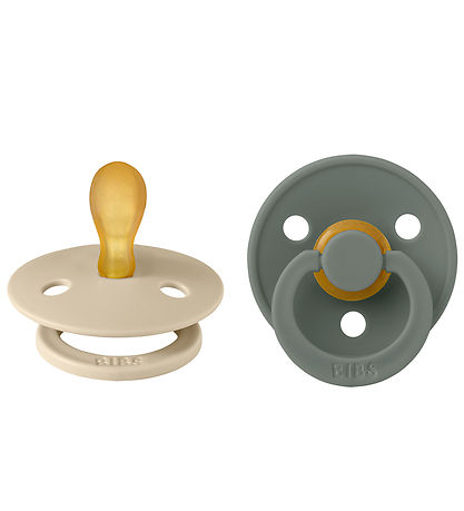 BIBS Colour Pacifiers - 2-Pack - Size 1 - Symmetrical - Vanilla/