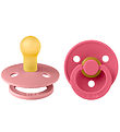 BIBS Colour Nappar - 2-pack - Stl. 1 - Rund - Dusty Pink/Coral