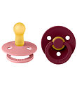 BIBS Colour Pacifiers - 2-Pack - Size 2 - Round - Dusty Pink/Eld