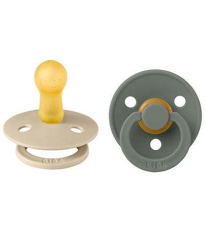 BIBS Colour Schnuller - 2er-Pack - Gr. 2 - Rund - Vanilla/Kiefer