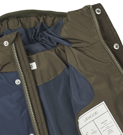 Liewood Down Jacket - Palle - Army Brown/Multi Mix