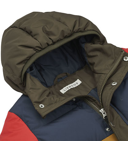 Liewood Down Jacket - Palle - Army Brown/Multi Mix