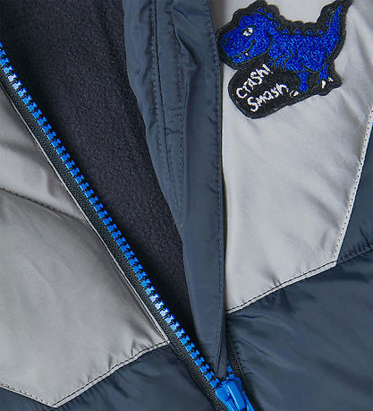 Name It Puffer Jacket - NmmMorten - Dark Sapphire w. Dino