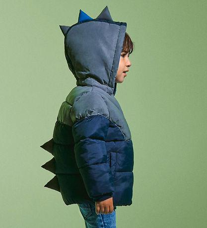 Name It Puffer Jacket - NmmMorten - Dark Sapphire w. Dino