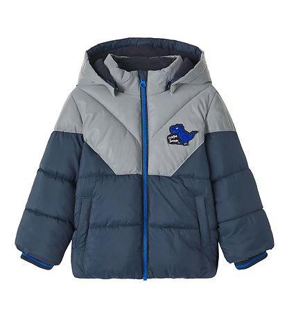 Name It Puffer Jacket - NmmMorten - Dark Sapphire w. Dino