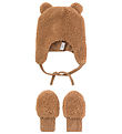 Name It Set - Mössa/Vantar - Teddy - NbnMatuta - Chipmunk