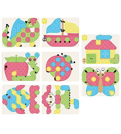 Quercetti Stick mosaic - Fantacolor Junior 3D - 58 Parts - 84190