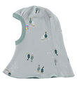 Joha Balaclava - 2-layer - Wool/Cotton - Dusty Green w. Geese