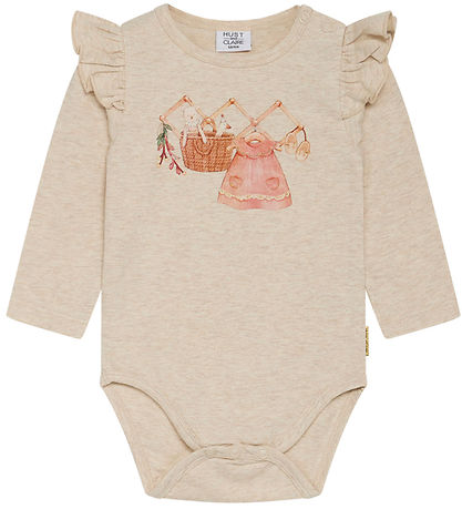 Hust and Claire Bodysuit l/s - Bri - Wheat Melange