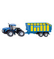 Siku Tractor w. Silage wagon - New Holland T9.560 - Blue