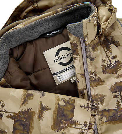 Mikk-Line Winter Coat - Recycled - Kelp w. Print
