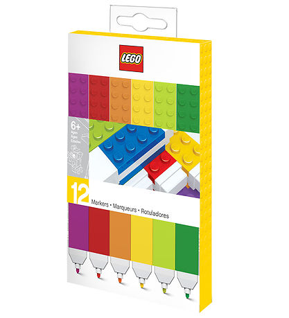 LEGO® Stationery Markers - 12-Pack - Multicolour