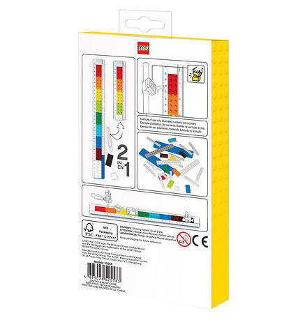 LEGO® Brevpapper Linjal - 30 cm - Bygg dig själv m. Figur