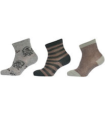 Melton Sokken - 3-pack - T-Rex - Light Grey Melange