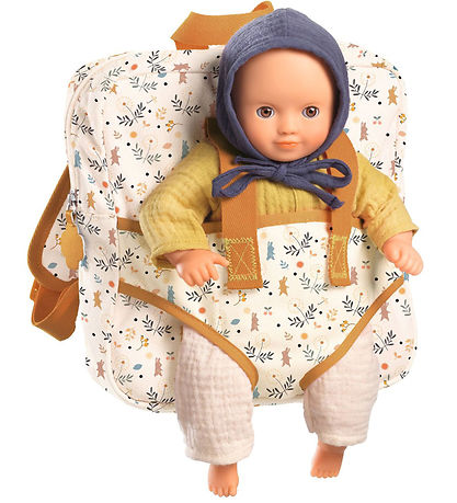 Djeco Rucksack m. Babytrage - Ocker