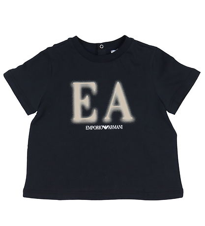 Emporio Armani 티셔츠 - 네이비/베이지 포함 프린트
