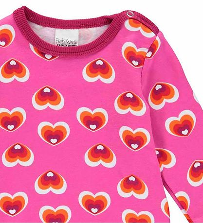 Freds World Bodysuit l/s - Heart - Fuchsia