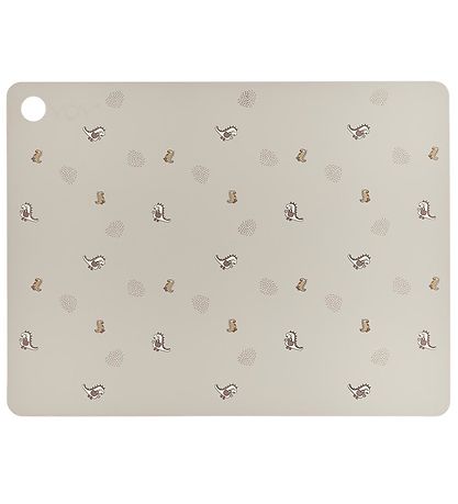 OYOY Placemat - Silicone - Dina Dino - Clay