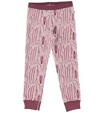 Joha Leggings - ull/Bómull - Bleikt/Zebra