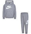 Nike Sweat Set - Grey Melange w. White